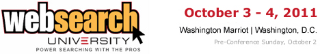 WebSearch University, October 3-4, 2011