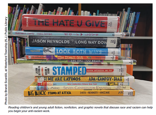 Reading children's and young adult fiction, nonfiction, and graphic novels that discuss race and racism can help you begin your anti-racism work.