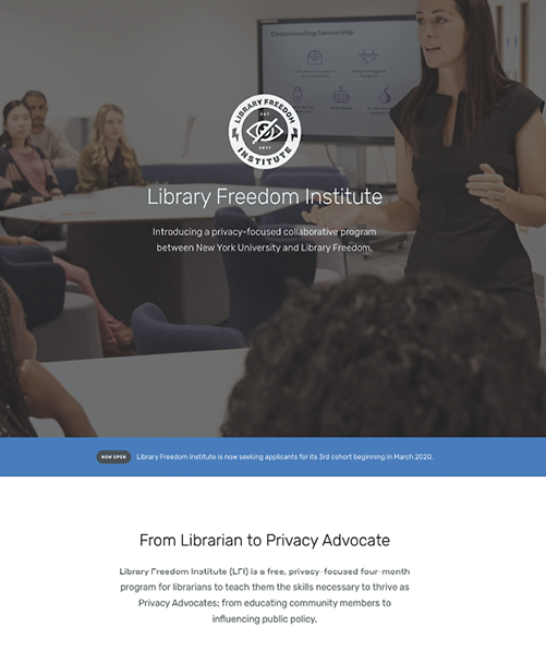 The Library Freedom Institute works to empower librarians and citizens to better understand key issues.