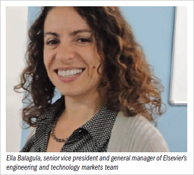 Ella Balagula, senior vice president and general manager of Elsevier’s engineering and technology markets team.