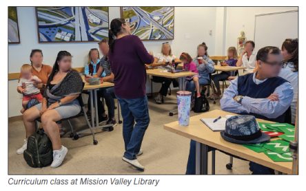 Curriculum class at Mission Valley Library Curriculum class at Mission Valley Library