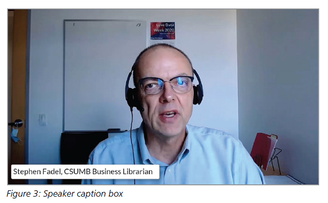 Figure 3: Speaker caption box