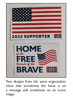 Two designs from the same organization show that sometimes the focus is on a message and sometimes on an iconic image.