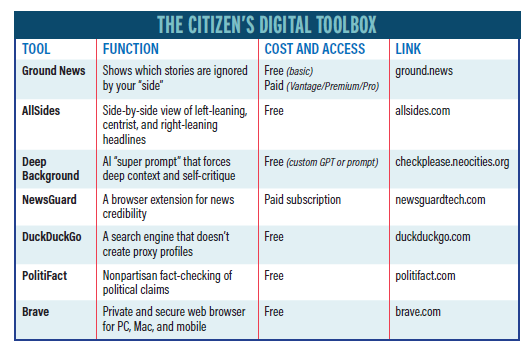 The Citizen's Digital Toolbox