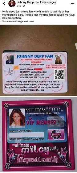 Impostors may try to sell you a fan club membership for money. Impostors may try to sell you a fan club membership for money.