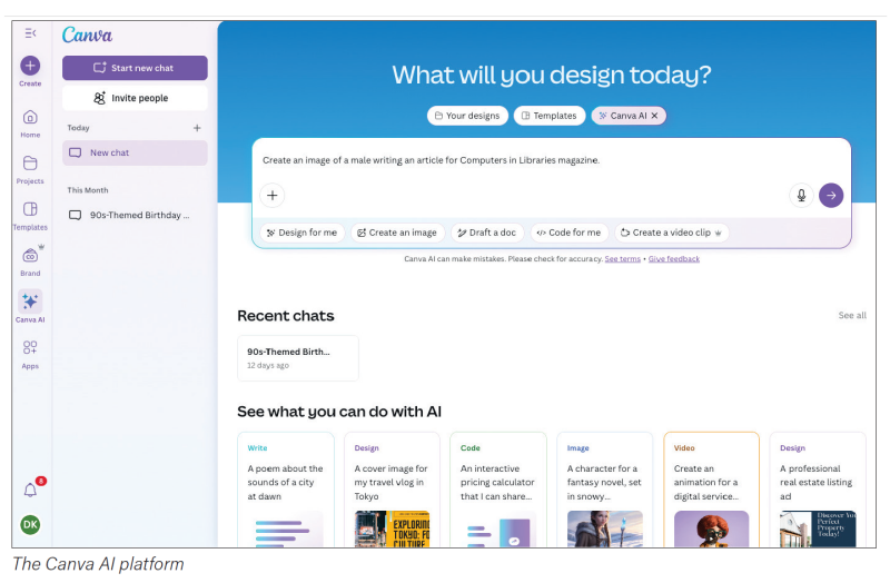 The Canva AI platform