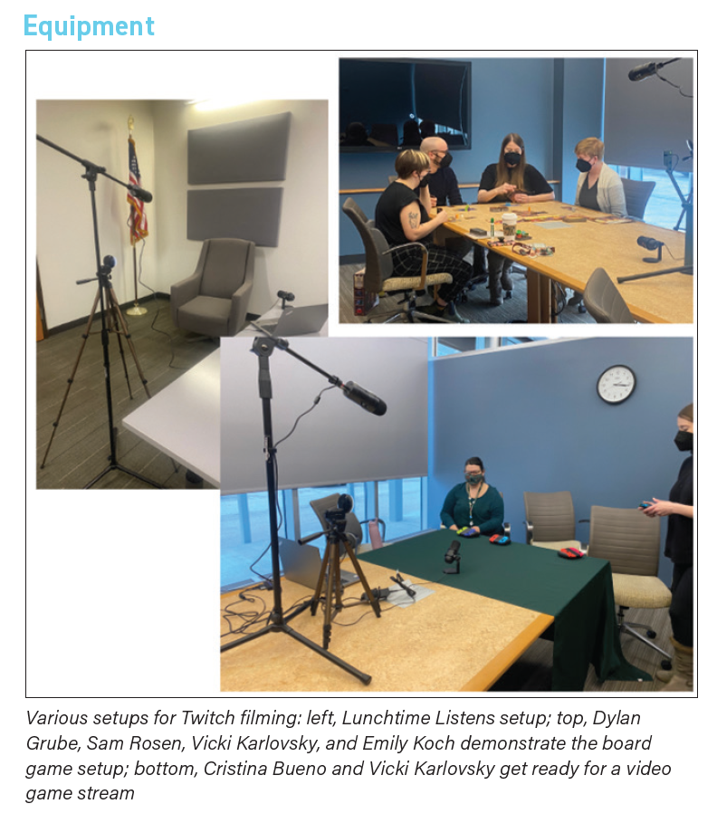Various setups for Twitch filming