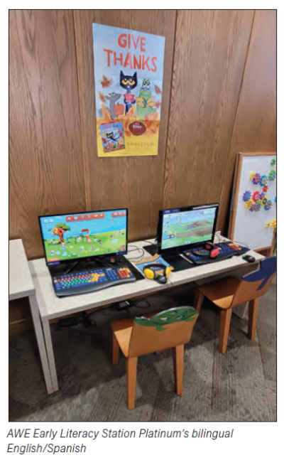 AWE Early Literacy Station Platinum’s bilingual English/Spanish