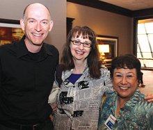 Chair Kathy Dempsey (middle) with keynote speakers David Lee King and Yolanda Cuesta.