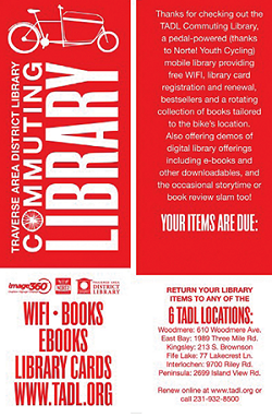 This promotional bookmark doubles as a return receipt. (click for larger image) This promotional bookmark doubles as a return receipt. (click for larger image)