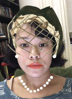 Figure 5: Wearing a look from the 1950s—with AR Lipstick!