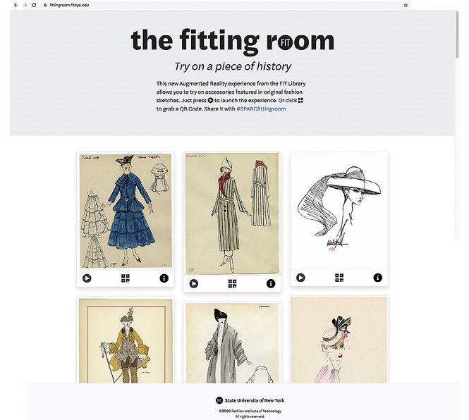 Figure 9: Enter The FITting Room. The finished website has multiple AR options for webcam or smartphone camera.