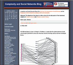 Complexity and Social Networks Blog